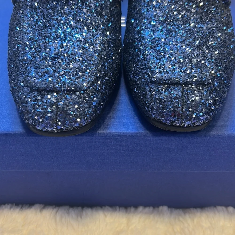 Stuart Weitzman blue glitter *LIKE NEW* shoes - Picture 2 of 7